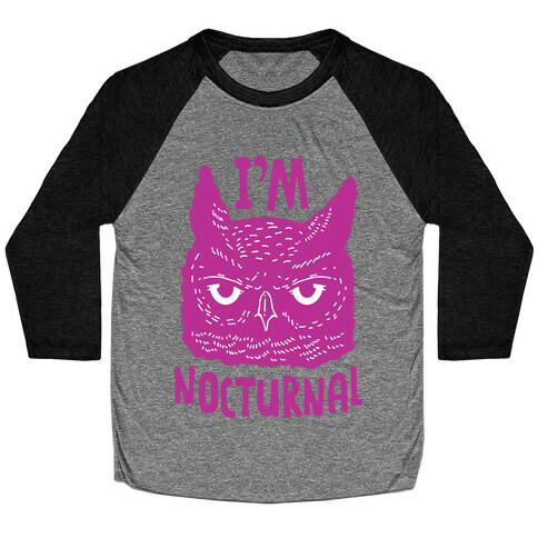 I'm Nocturnal Baseball Tee