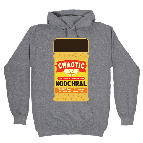Chaotic Noochral (Chaotic Neutral Nutritional Yeast) Hooded Sweatshirt