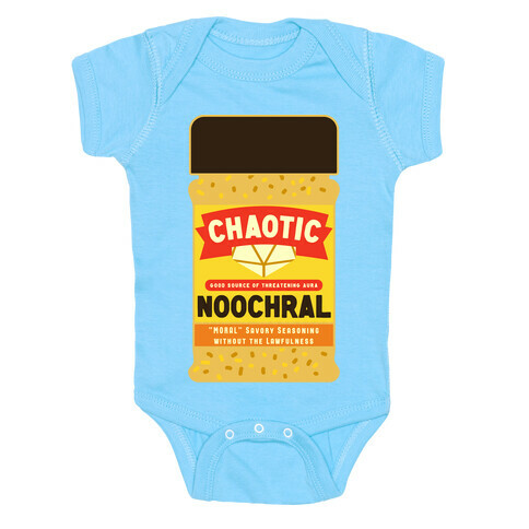 Chaotic Noochral (Chaotic Neutral Nutritional Yeast) Baby One-Piece