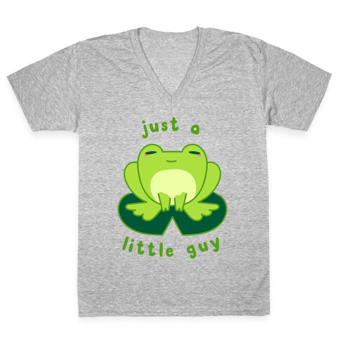 Just a Little Guy (Frog) V-Neck Tee Shirt