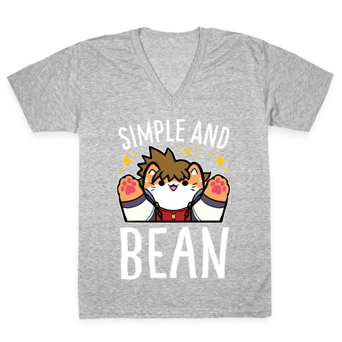 Simple And Bean V-Neck Tee Shirt