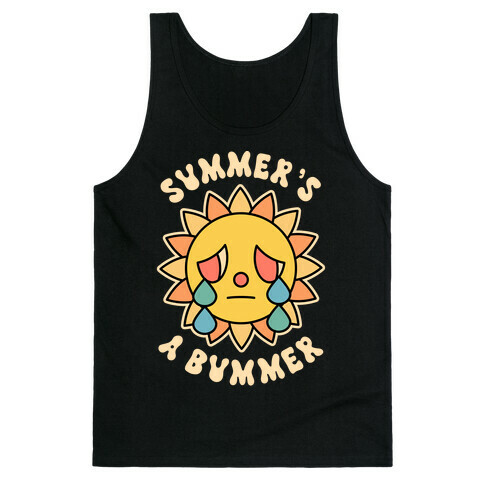 Summer's A Bummer (Retro Sad Sun) Tank Top