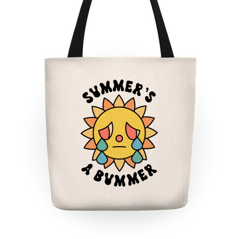 Summer's A Bummer (Retro Sad Sun) Tote