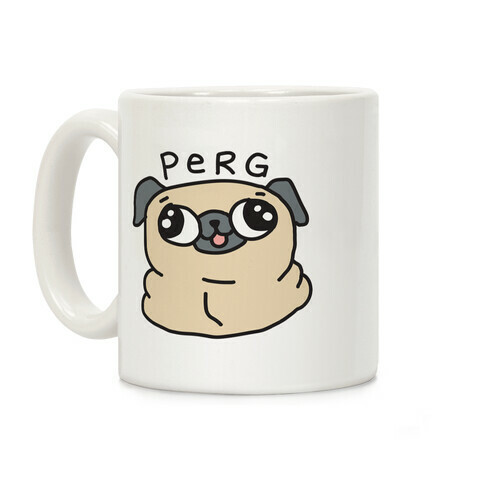 Perg Derpy Pug Coffee Mug