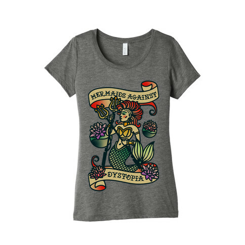 Mermaids Against Dystopia Solar Punk Womens T-Shirt