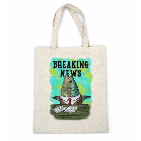 Fish News Anchor Parody Casual Tote