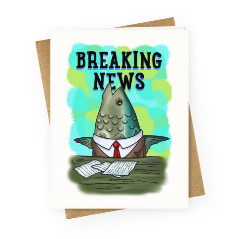 Fish News Anchor Parody Greeting Card