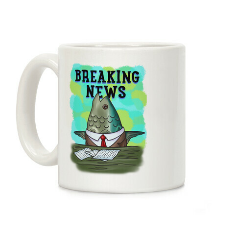 Fish News Anchor Parody Coffee Mug