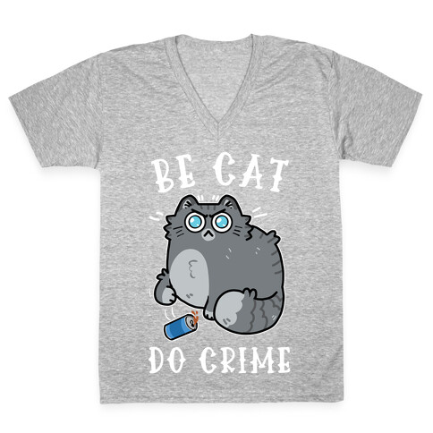 Be Cat Do Crime V-Neck Tee Shirt