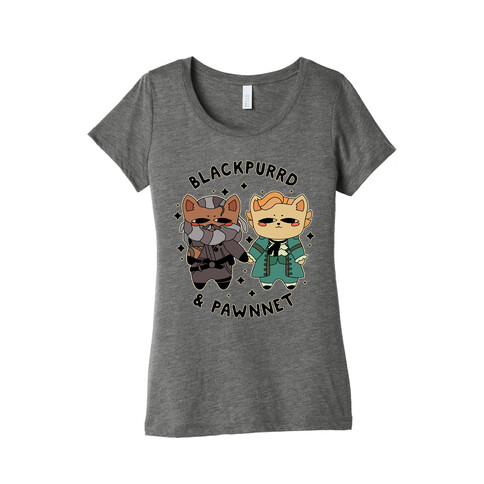 Blackpurrd & Pawnnet (Cat Blackbeard & Cat Bonnet) Womens T-Shirt