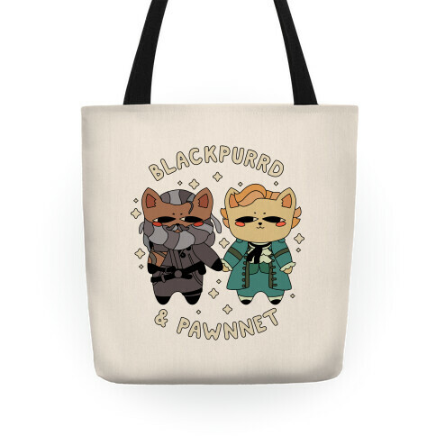 Blackpurrd & Pawnnet (Cat Blackbeard & Cat Bonnet) Tote