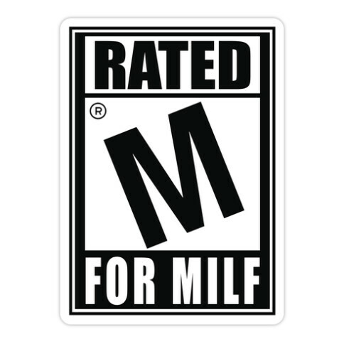 Rated M For Milf Parody Die Cut Sticker