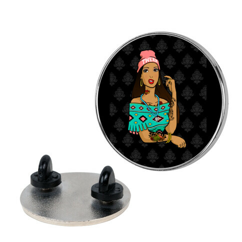 Hipster Pocahontas Pin