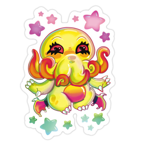 Kawaii Cthulhu Die Cut Sticker