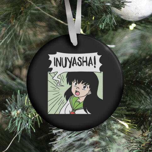 Kagome Screaming InuYasha (1 of 2 pair) Ornament