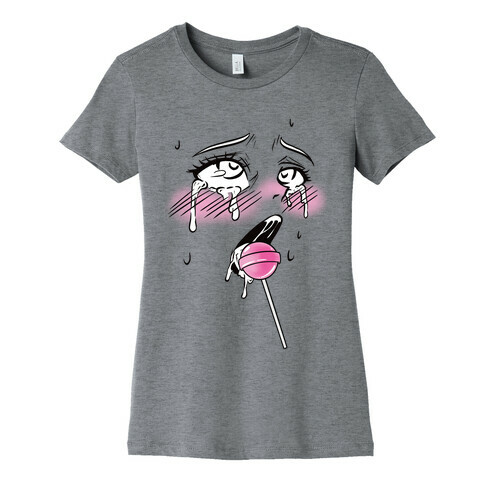 Ahegao Lollipop Womens T-Shirt