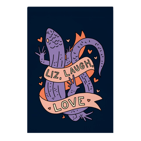 Liz, Laugh, Love (Lizard) Garden Flag