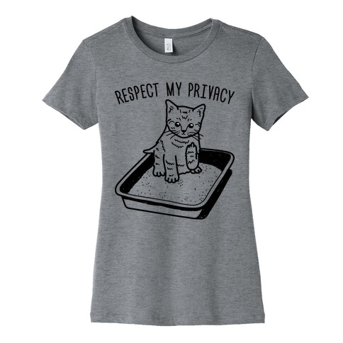 Respect My Privacy Kitten Womens T-Shirt