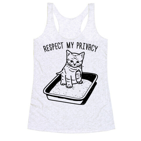 Respect My Privacy Kitten Racerback Tank Top