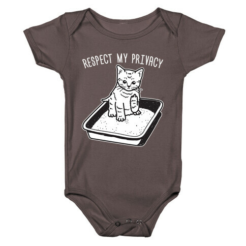 Respect My Privacy Kitten Baby One-Piece