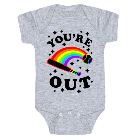 You're Out (Gay Baseball Pride) Baby One-Piece