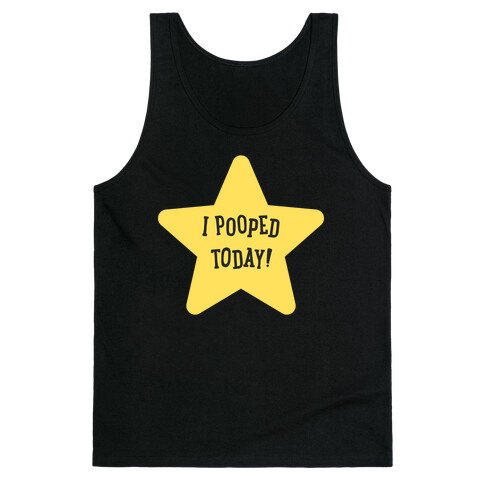 I Pooped Today Gold Star Tank Top