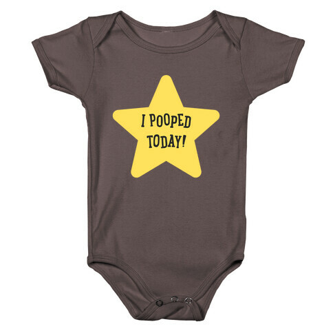 I Pooped Today Gold Star Baby One-Piece
