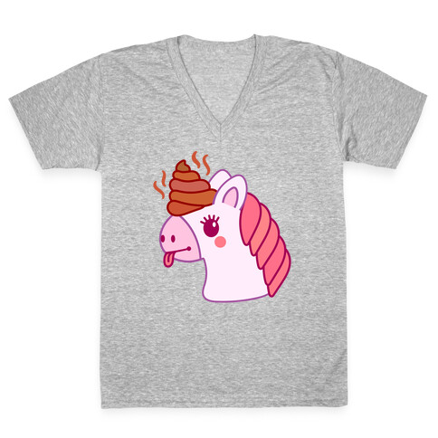 Poopicorn V-Neck Tee Shirt