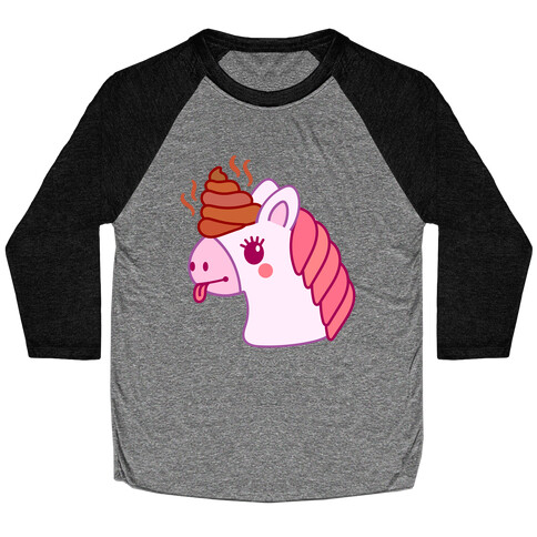 Poopicorn Baseball Tee