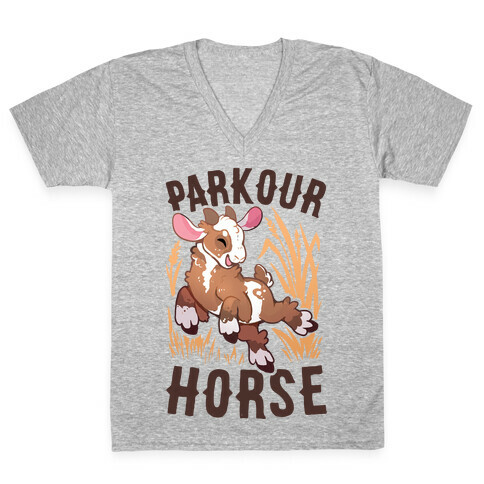 Parkour Horse V-Neck Tee Shirt