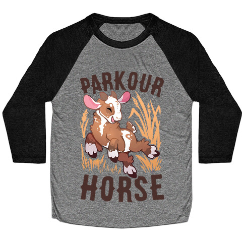 Parkour Horse Baseball Tee