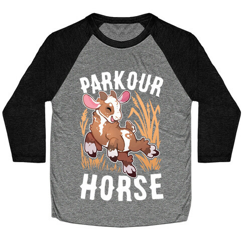 Parkour Horse Baseball Tee