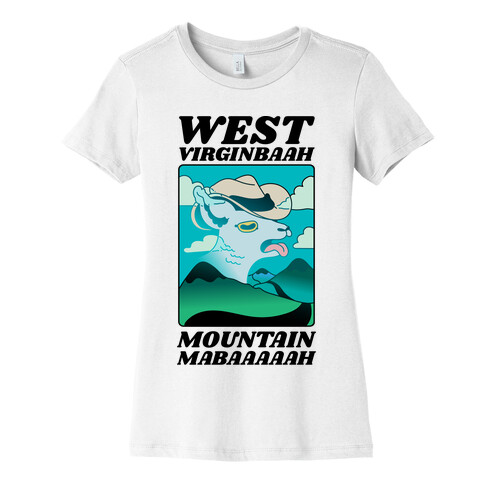 West Virginbaah, Mountain Mabaah (Country Roads Goat)  Womens T-Shirt