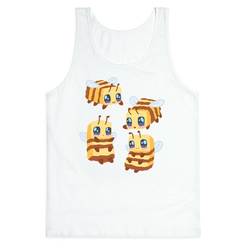 Cute Cubic Bee Pattern Tank Top