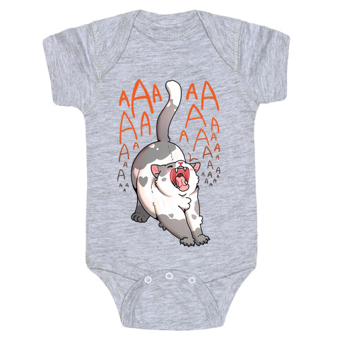 Screaming Yawning Cat Baby One-Piece