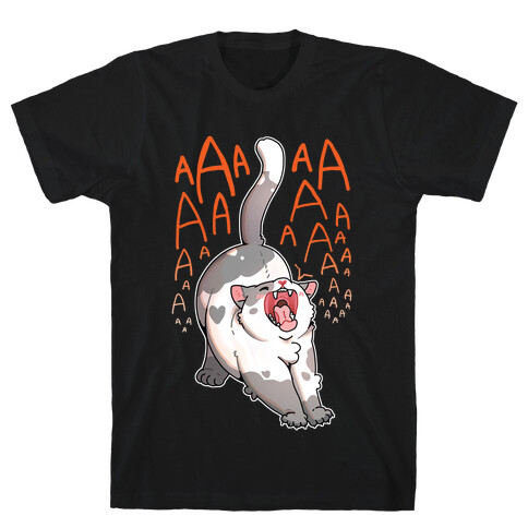 Screaming Yawning Cat T-Shirt