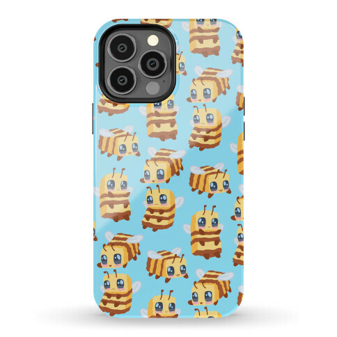 Cute Cubic Bee Pattern Phone Case