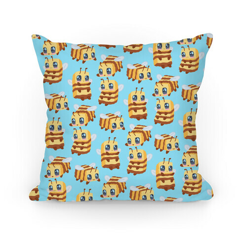 Cute Cubic Bee Pattern Pillow