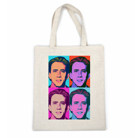 Nicholas Cage Pop Art Parody Casual Tote