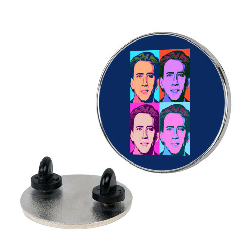 Nicholas Cage Pop Art Parody Pin