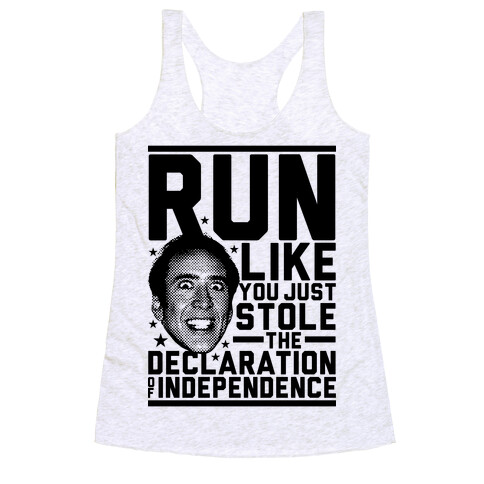 Run Like Nick Cage Racerback Tank Top