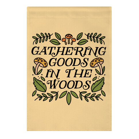Gathering Goods In The Woods Garden Flag