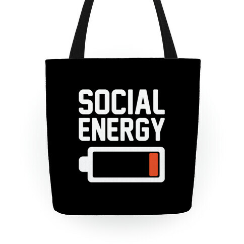 Social Energy Low White Print Tote