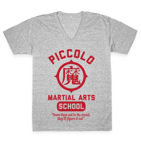 Piccolo Martial Arts School V-Neck Tee Shirt