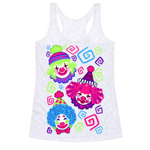 Kawaii Clowns Racerback Tank Top