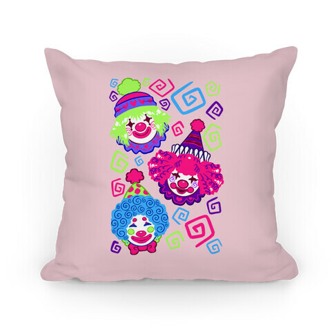 Kawaii Clowns Pillow