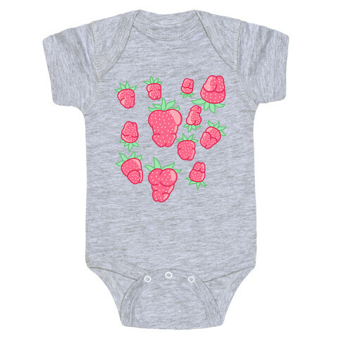 Strawberry Peens Pattern Baby One-Piece