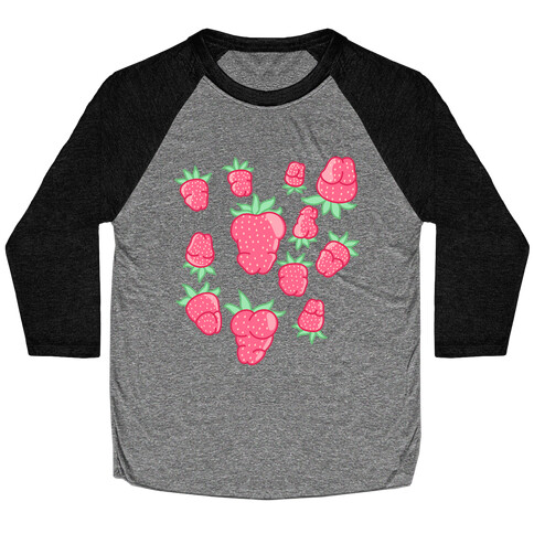 Strawberry Peens Pattern Baseball Tee