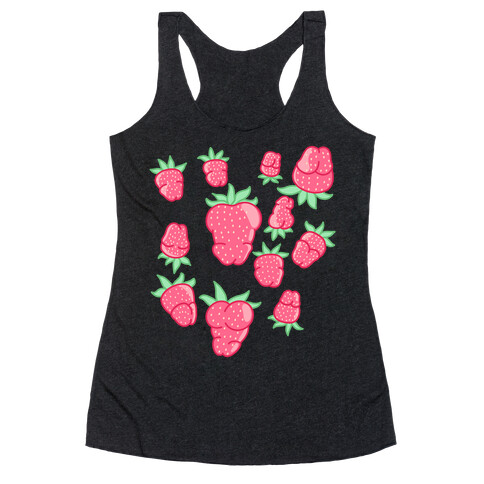 Strawberry Peens Pattern Racerback Tank Top