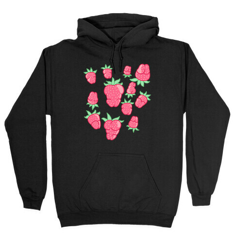 Strawberry Peens Pattern Hooded Sweatshirt